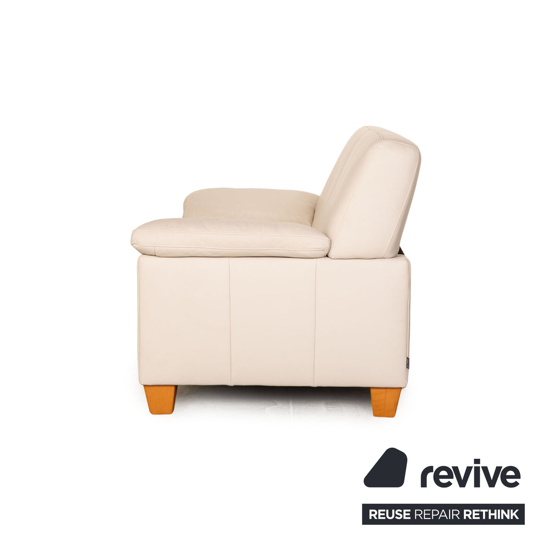 Ewald Schillig Ameto Leder Sofa Garnitur Creme Zweisitzer Sofa Couch