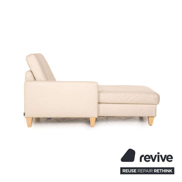 Ewald Schillig Ameto Leder Sofa Garnitur Creme Zweisitzer Sofa Couch