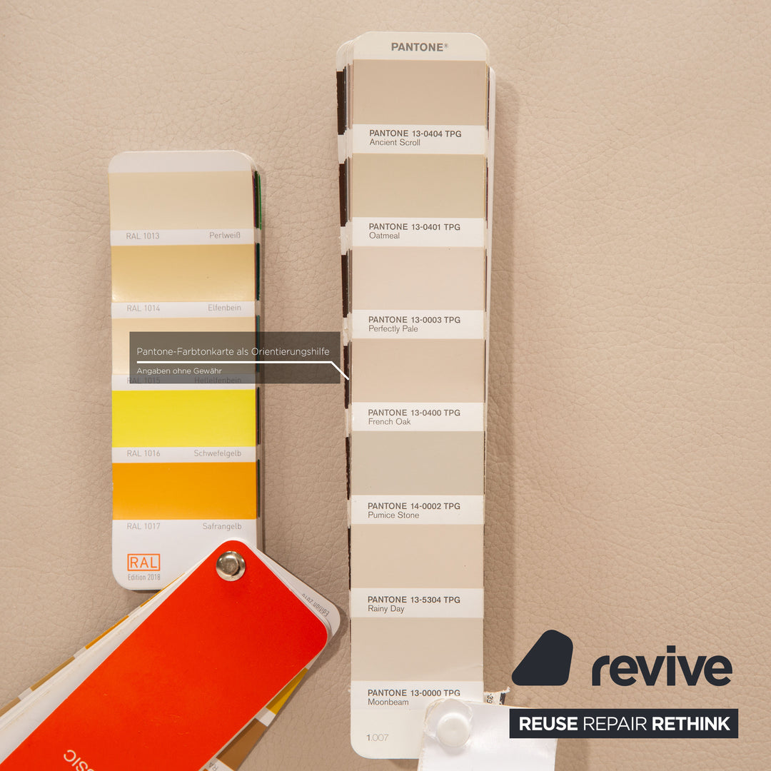 Ewald Schillig Ameto Leder Sofa Garnitur Creme Zweisitzer Sofa Couch