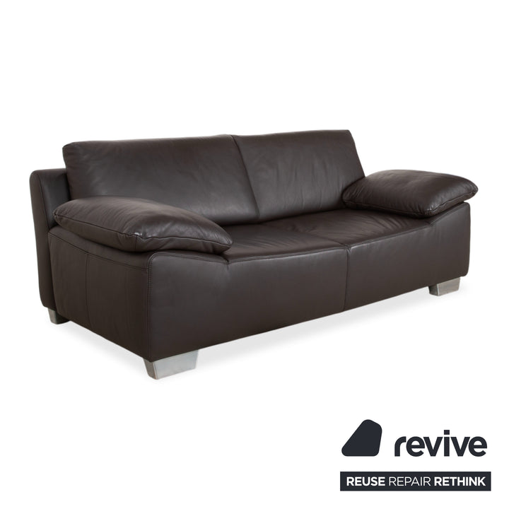 Ewald Schillig Bentley Leder Zweisitzer Braun Sofa Couch