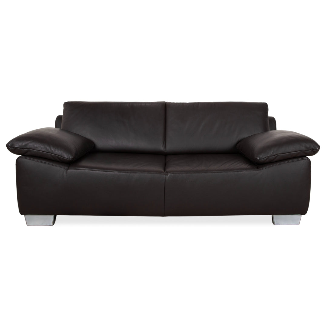 Canapé en cuir deux places Ewald Schillig Bentley marron