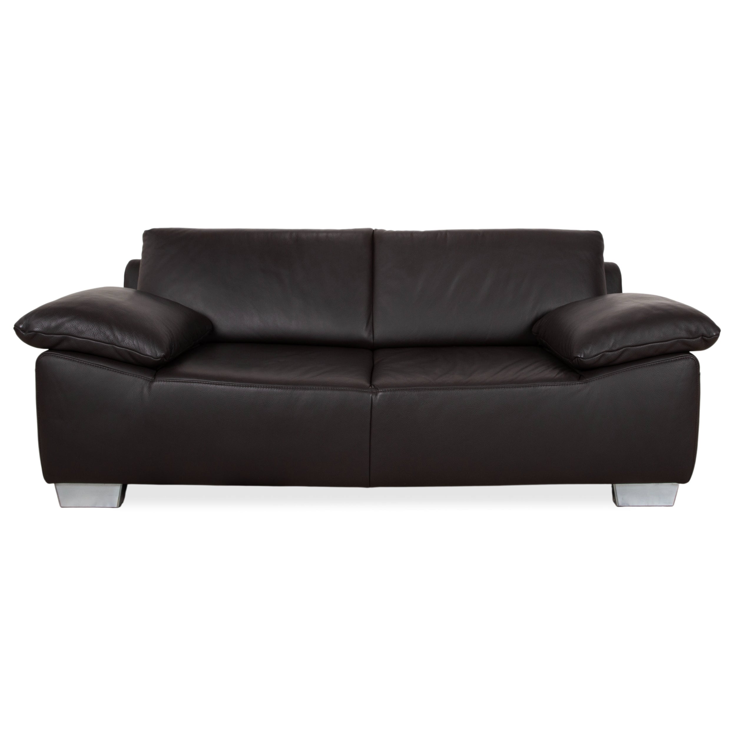 Ewald Schillig Bentley Leather Two-Seater Brown Sofa Couch