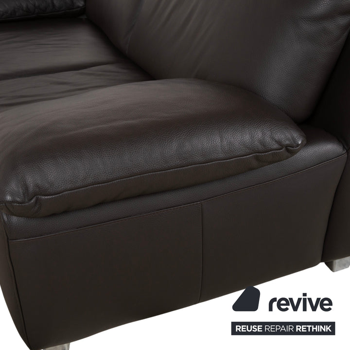 Ewald Schillig Bentley Leder Zweisitzer Braun Sofa Couch