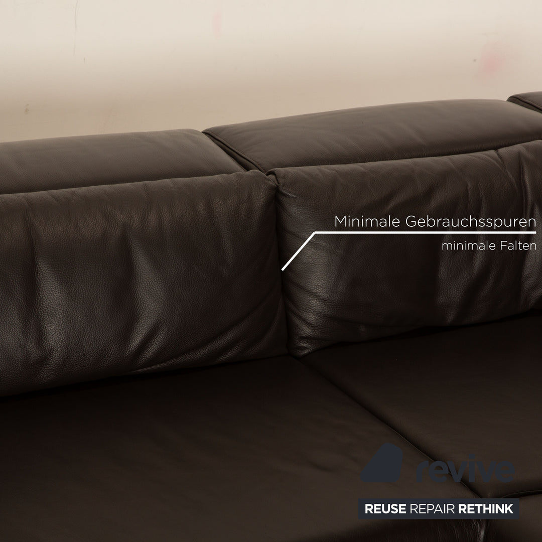 Ewald Schillig Brand Blues Ecksofa Mokka manuelle Funktion Sofa Couch