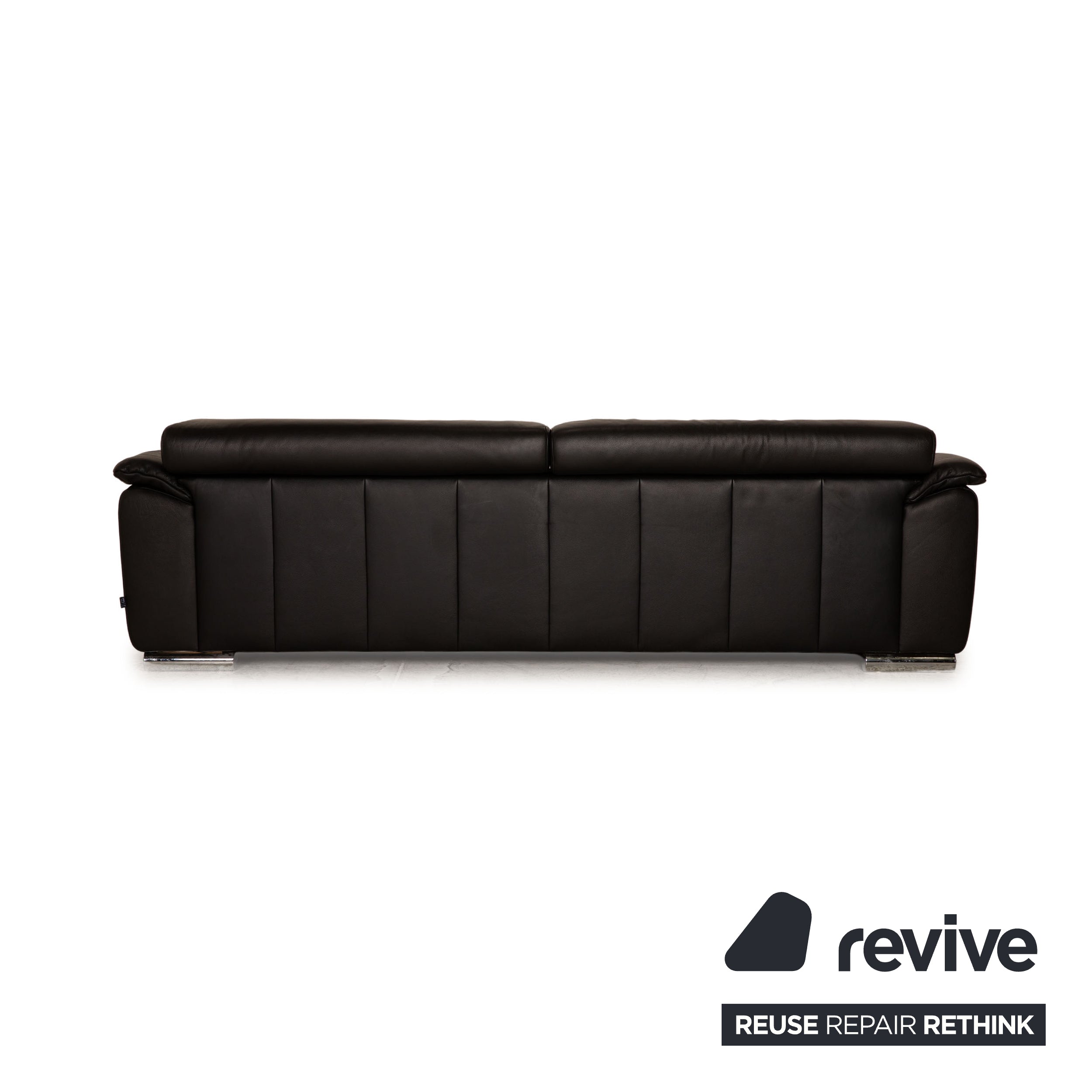Ewald Schillig Brand Blues Leder Dreisitzer Schwarz Sofa Couch Funktion