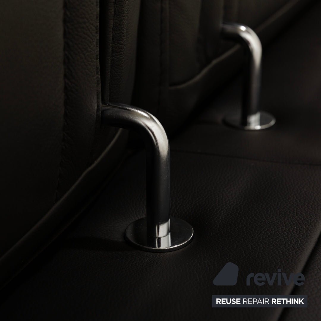 Ewald Schillig Brand Blues Leder Dreisitzer Schwarz Sofa Couch