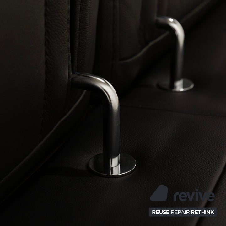 Ewald Schillig Brand Blues Leder Dreisitzer Schwarz Sofa Couch