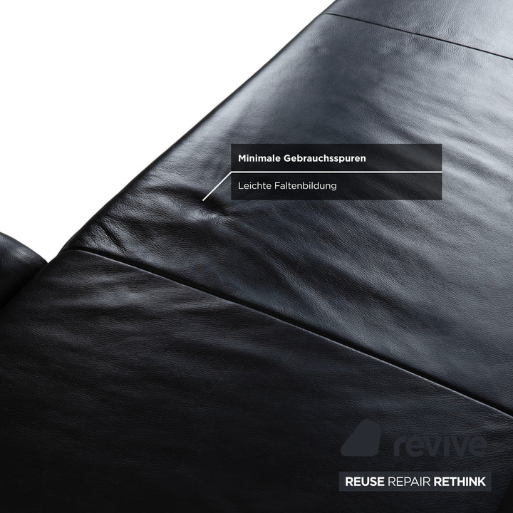 Ewald Schillig Canapé d'angle en cuir Blues marron