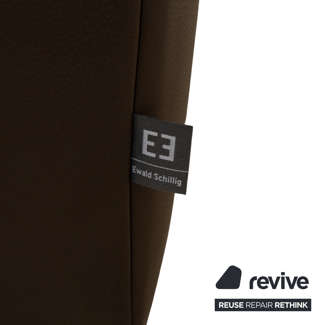 Ewald Schillig Brand Blues Leather Corner Sofa Brown Sofa Couch manual function