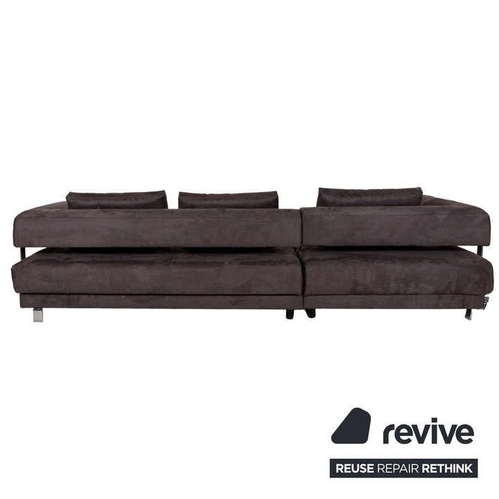Ewald Schillig Brand Face Fabric Corner Sofa Grey Left Chaise Lounge Manual Function New Upholstery