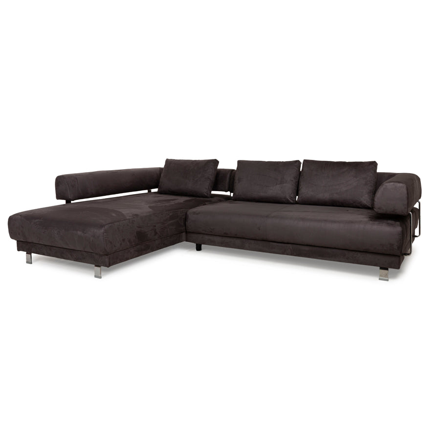 Ewald Schillig Brand Face Fabric Corner Sofa Grey Left Chaise Lounge Manual Function New Upholstery