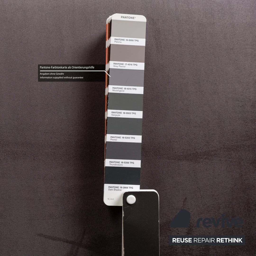 Ewald Schillig Brand Face Alcantara Stoff Ecksofa Grau Recamiere Rechts Sofa Couch manuelle Funktion Neubezug