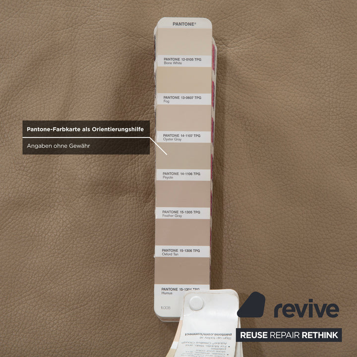 Ewald Schillig Brand Face Leder Ecksofa Beige Creme Sand Sofa Couch elektrische Funktion