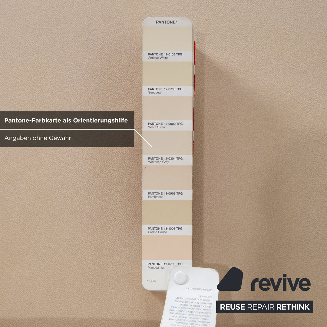 Ewald Schillig Brand Face Leder Ecksofa Beige	Récamiere Links Sofa Couch manuelle Funktion Neubezug