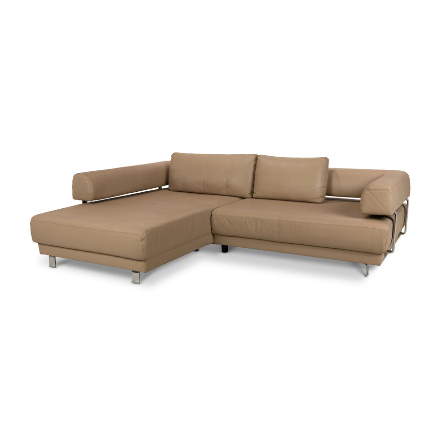 Ewald Schillig Brand Face Leder Ecksofa Beige Recamiere Links Sofa Couch