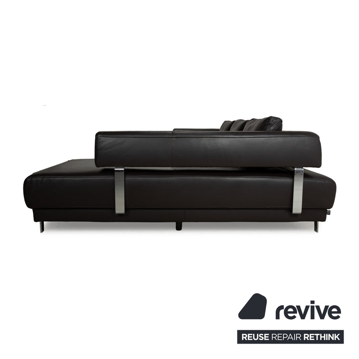 Ewald Schillig Brand Face Leder Ecksofa Braun Dunkelbraun Recamiere rechts manuelle Funktion Sofa Couch