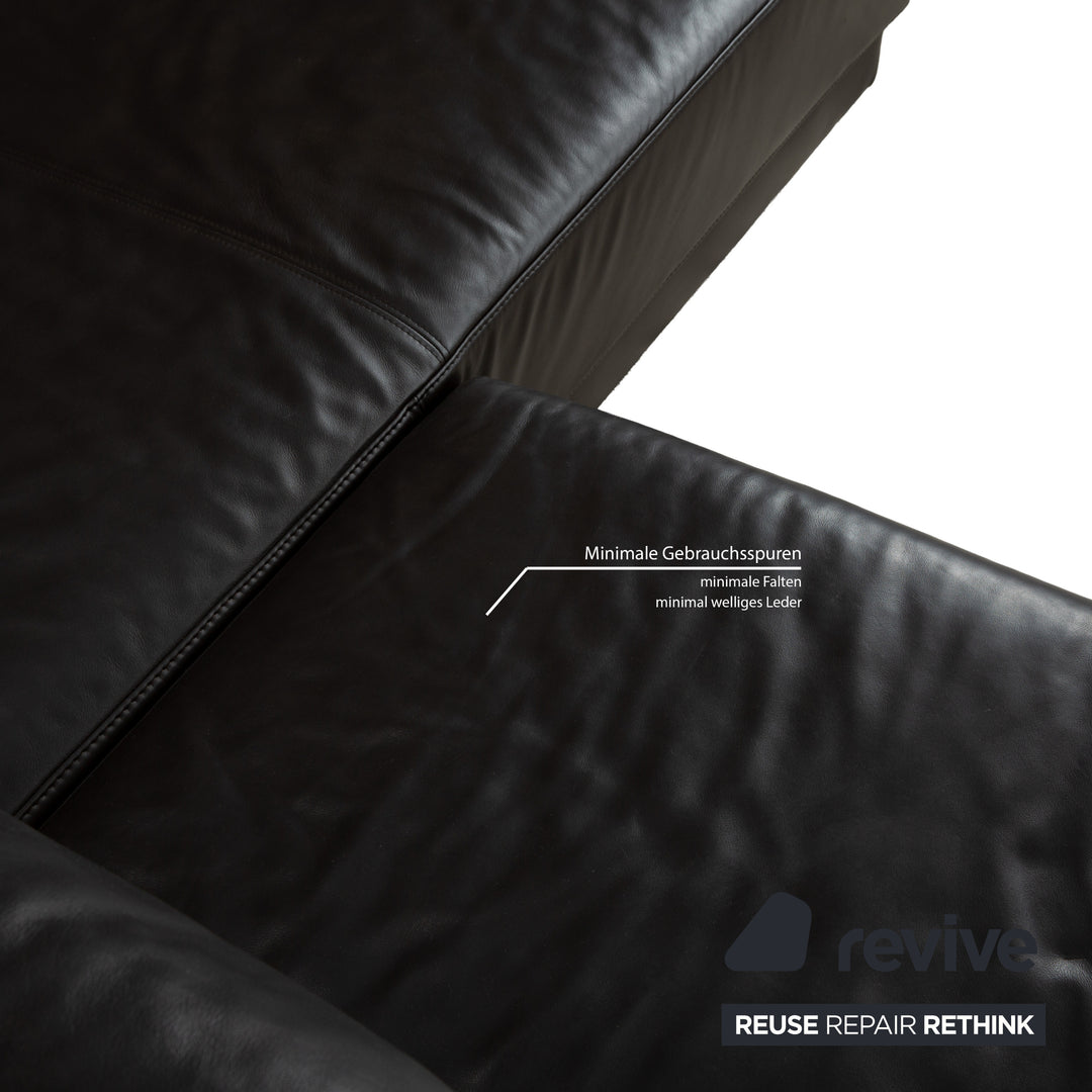 Ewald Schillig Brand Face Leder Ecksofa Braun Dunkelbraun Recamiere rechts manuelle Funktion Sofa Couch