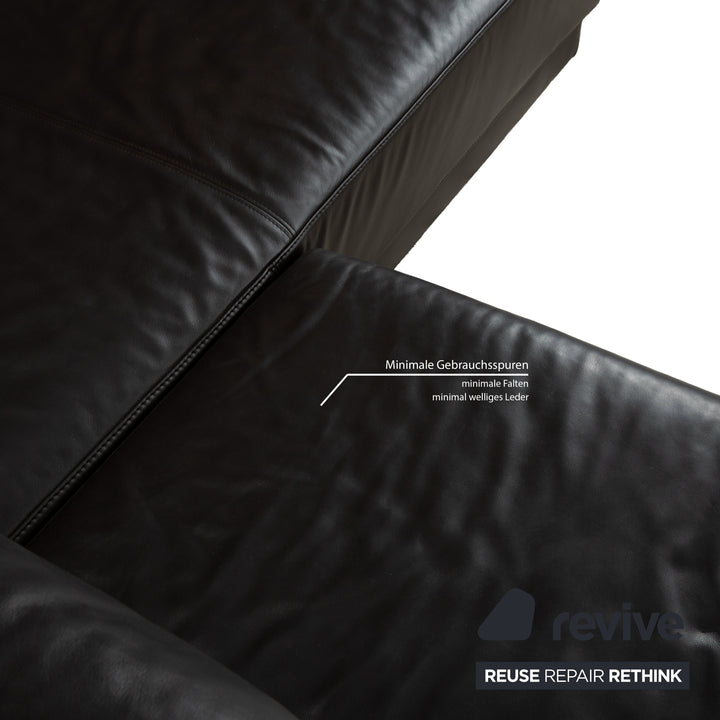 Ewald Schillig Brand Face Leder Ecksofa Braun Dunkelbraun Recamiere rechts manuelle Funktion Sofa Couch