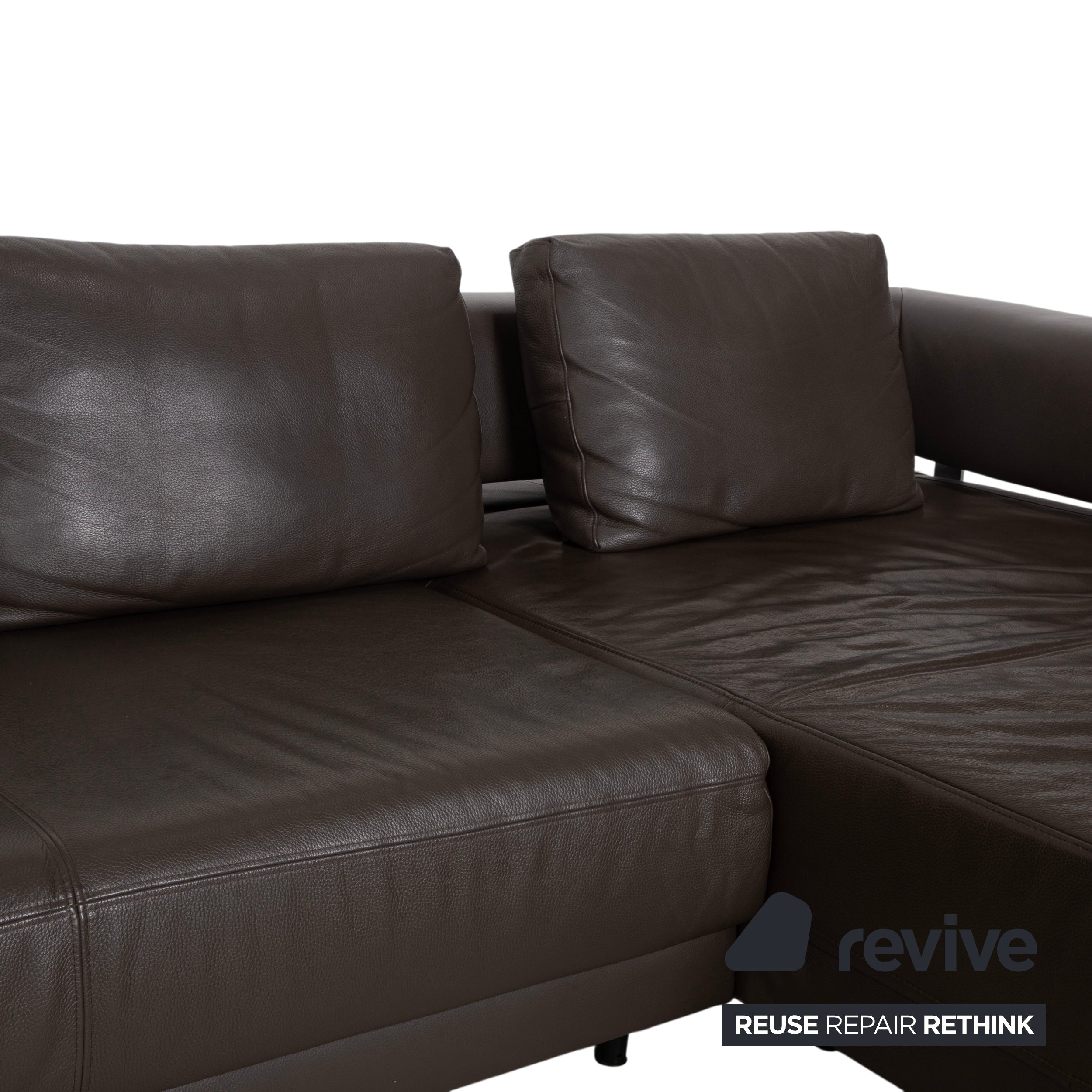 Ewald Schillig Brand Face Leder Ecksofa Braun Sofa Couch elektrische Funktion