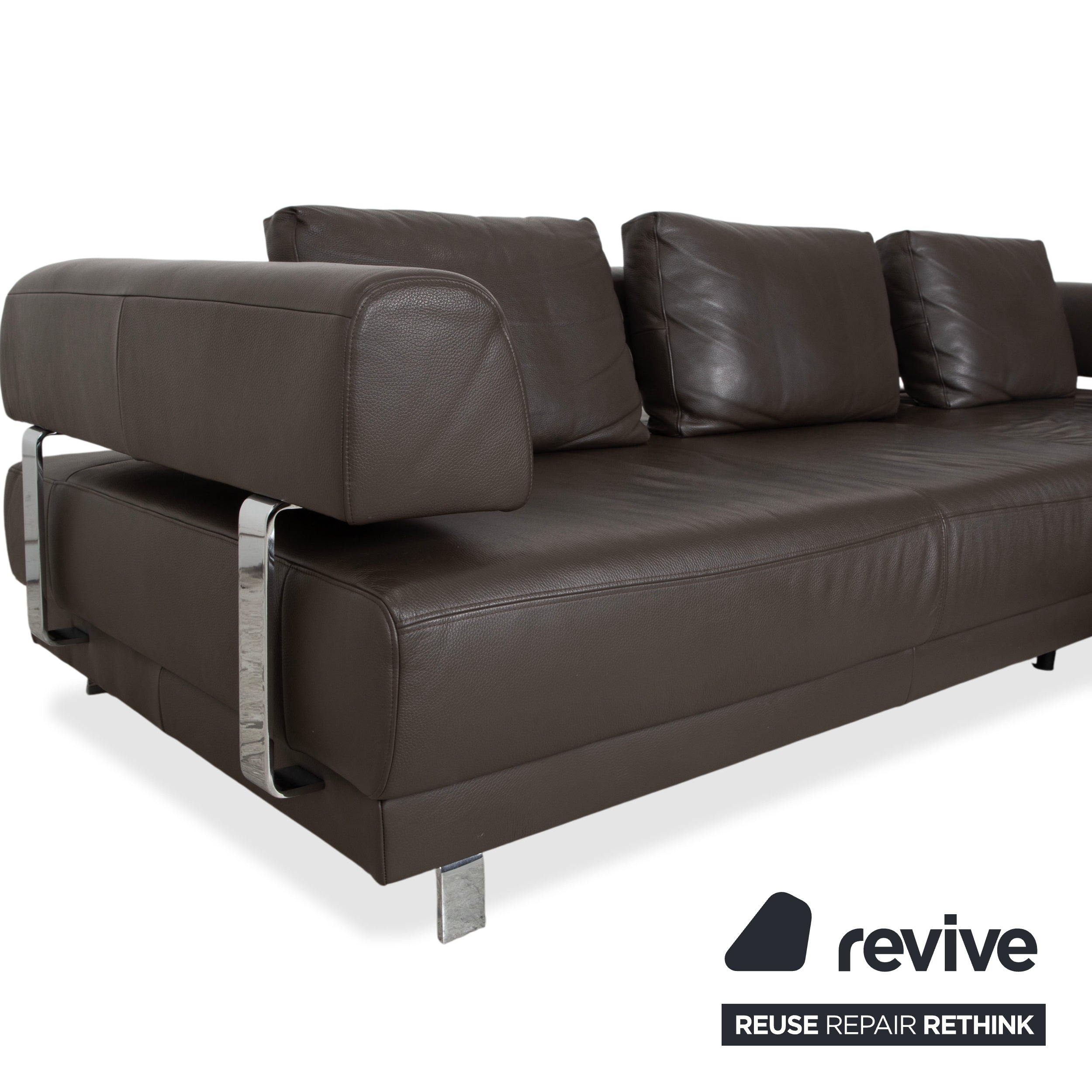 Ewald Schillig Brand Face Leder Ecksofa Braun Sofa Couch elektrische Funktion