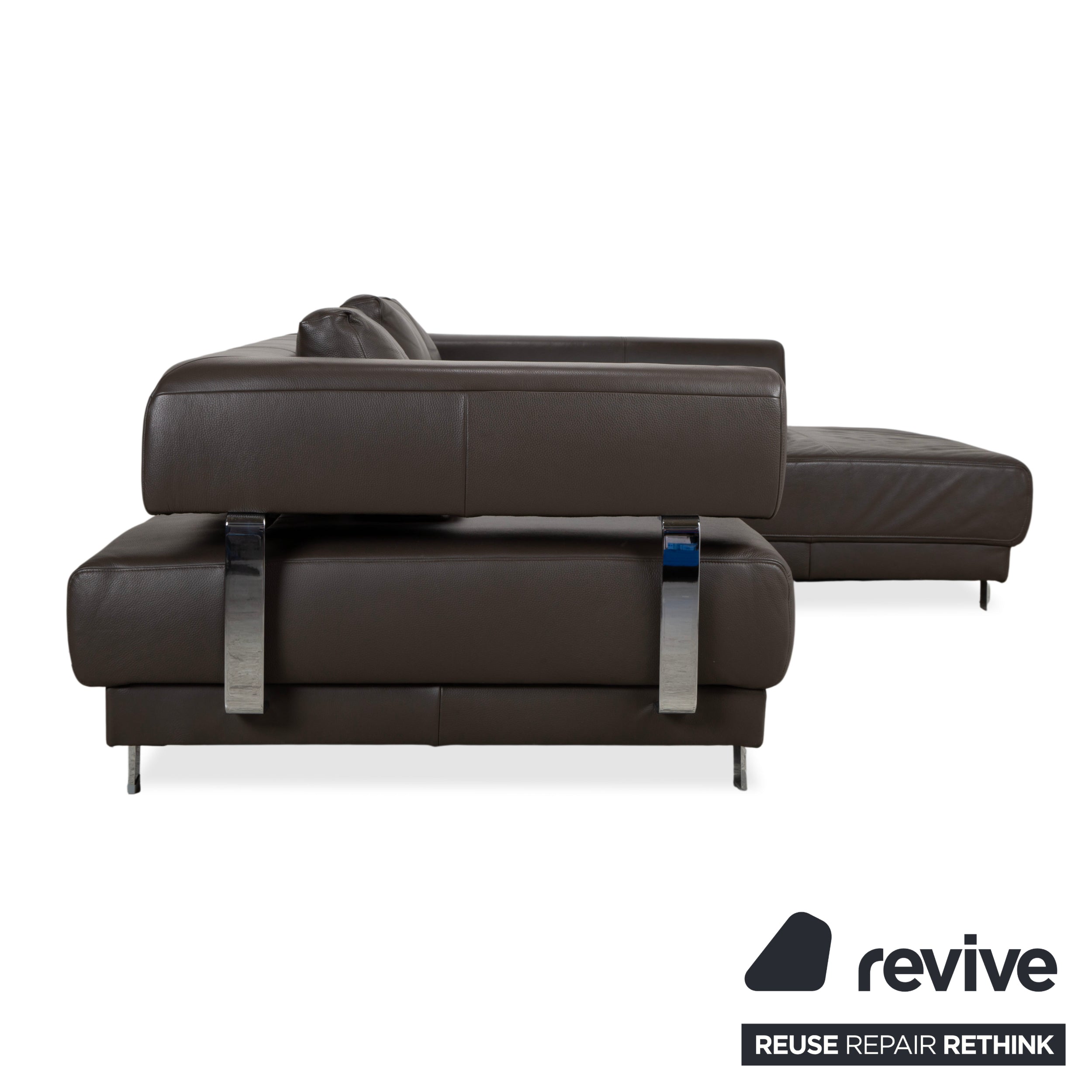 Ewald Schillig Brand Face Leder Ecksofa Braun Sofa Couch elektrische Funktion