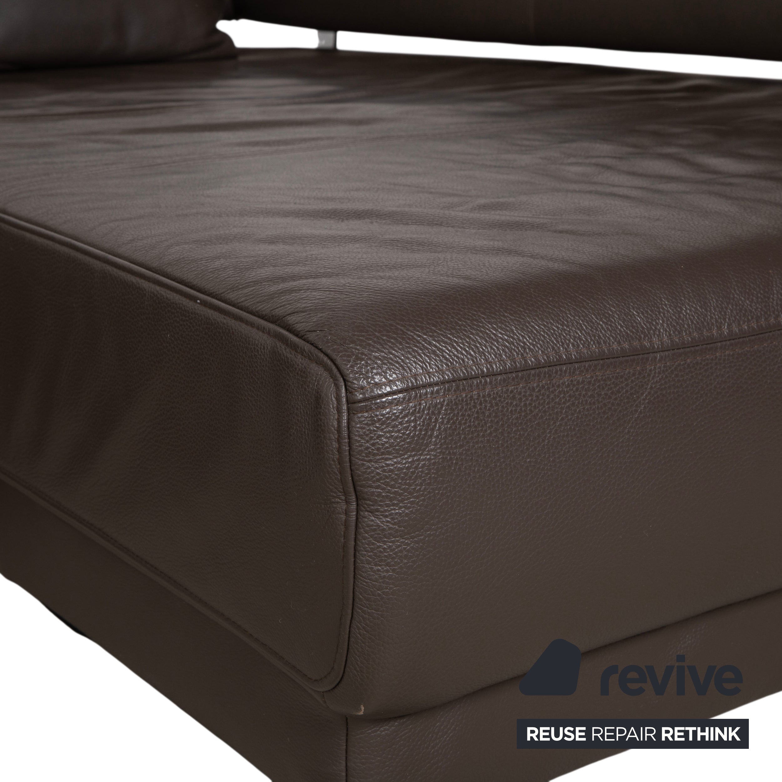 Ewald Schillig Brand Face Leder Ecksofa Braun Sofa Couch elektrische Funktion