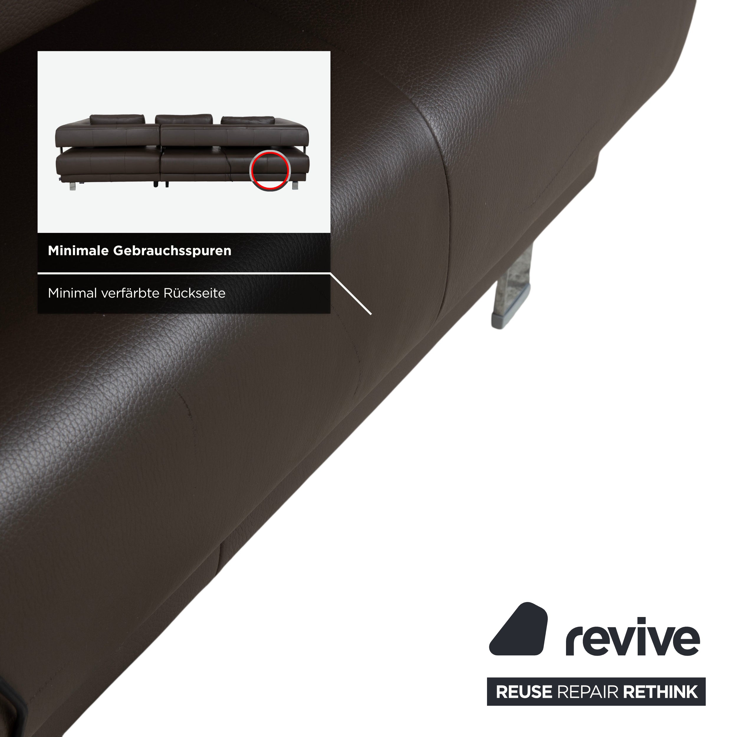 Ewald Schillig Brand Face Leder Ecksofa Braun Sofa Couch elektrische Funktion