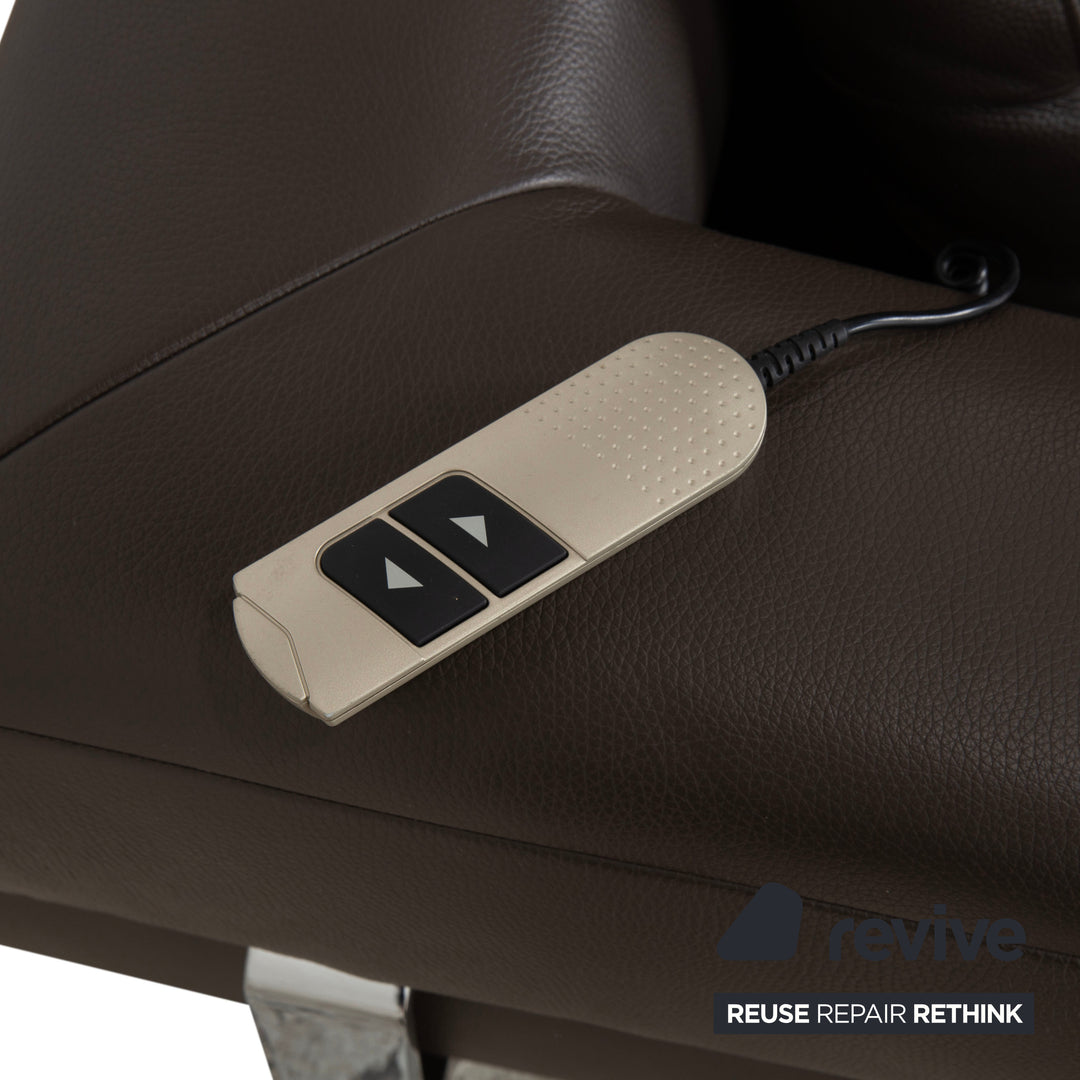 Ewald Schillig Brand Face Leder Ecksofa Braun Sofa Couch elektrische Funktion