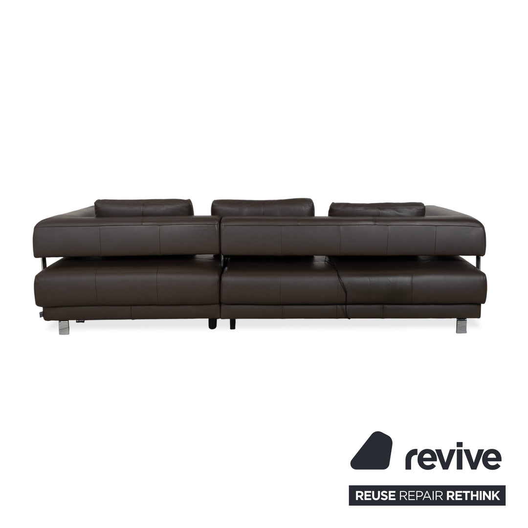 Ewald Schillig Brand Face Leder Ecksofa Braun Sofa Couch elektrische Funktion