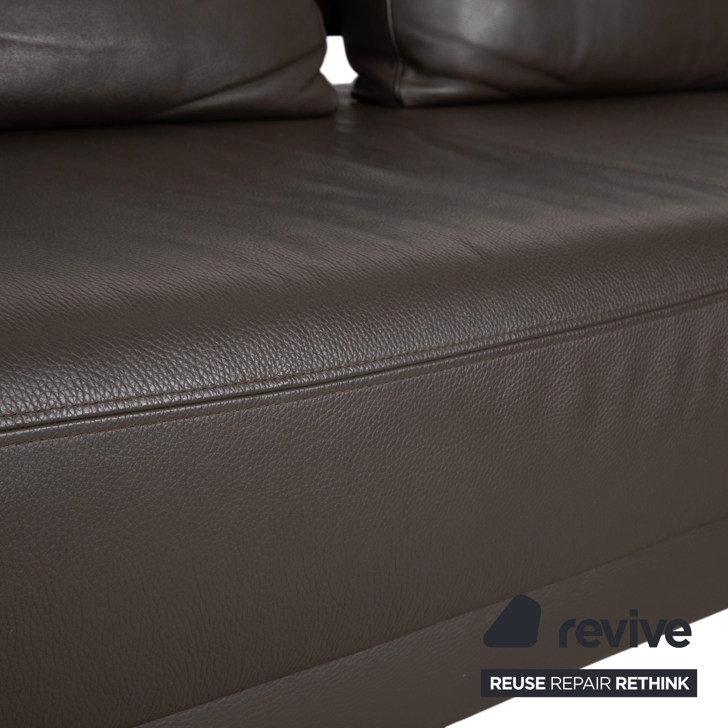 Ewald Schillig Brand Face Leder Ecksofa Braun Sofa Couch elektrische Funktion