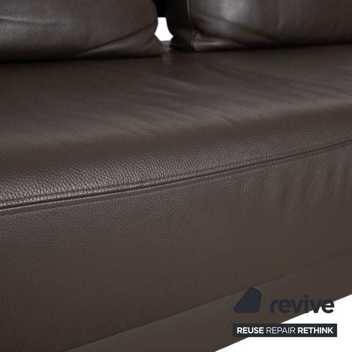 Ewald Schillig Brand Face Leder Ecksofa Braun Sofa Couch elektrische Funktion