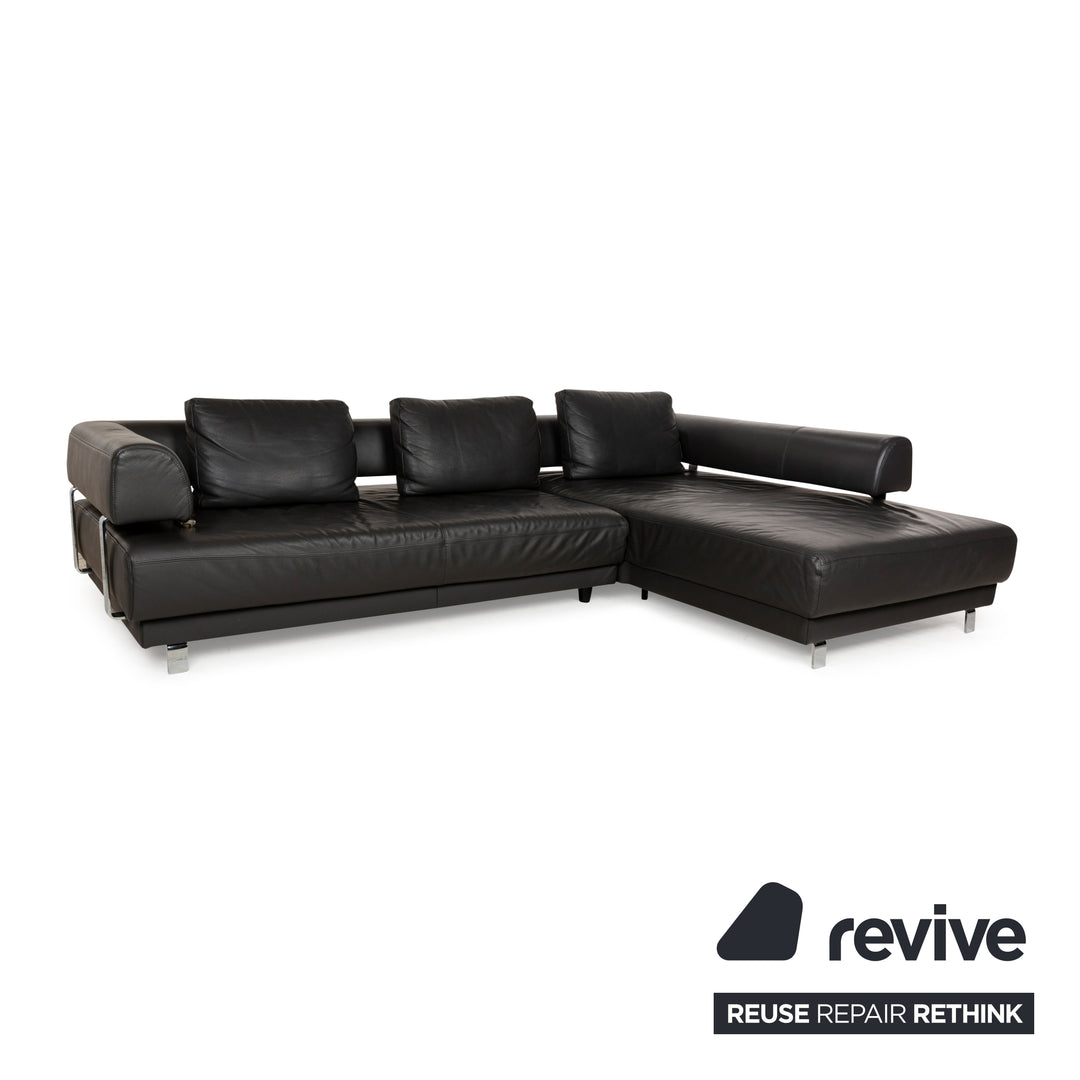 Ewald Schillig Brand Face Leder Ecksofa Grau Recamiere rechts elektrische Funktion Sofa Couch