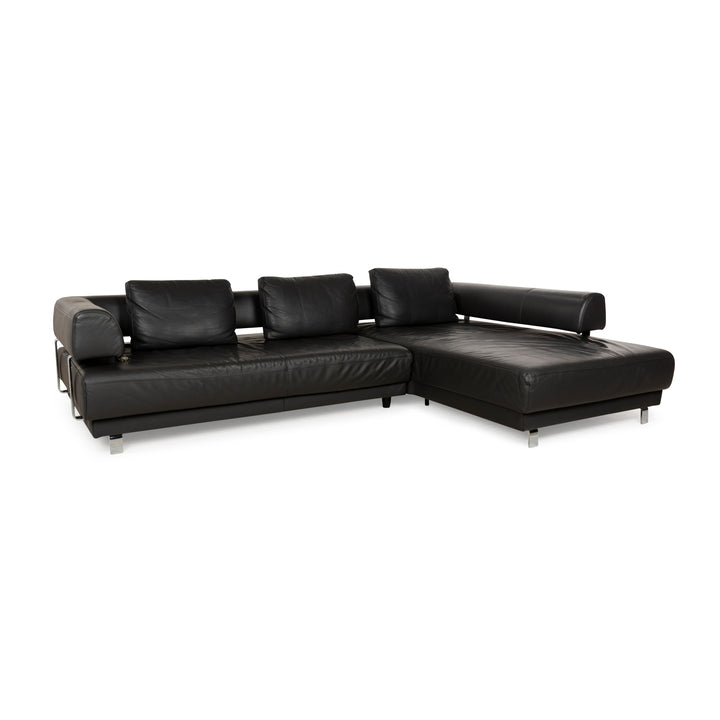 Ewald Schillig Brand Face Leder Ecksofa Grau Recamiere rechts elektrische Funktion Sofa Couch