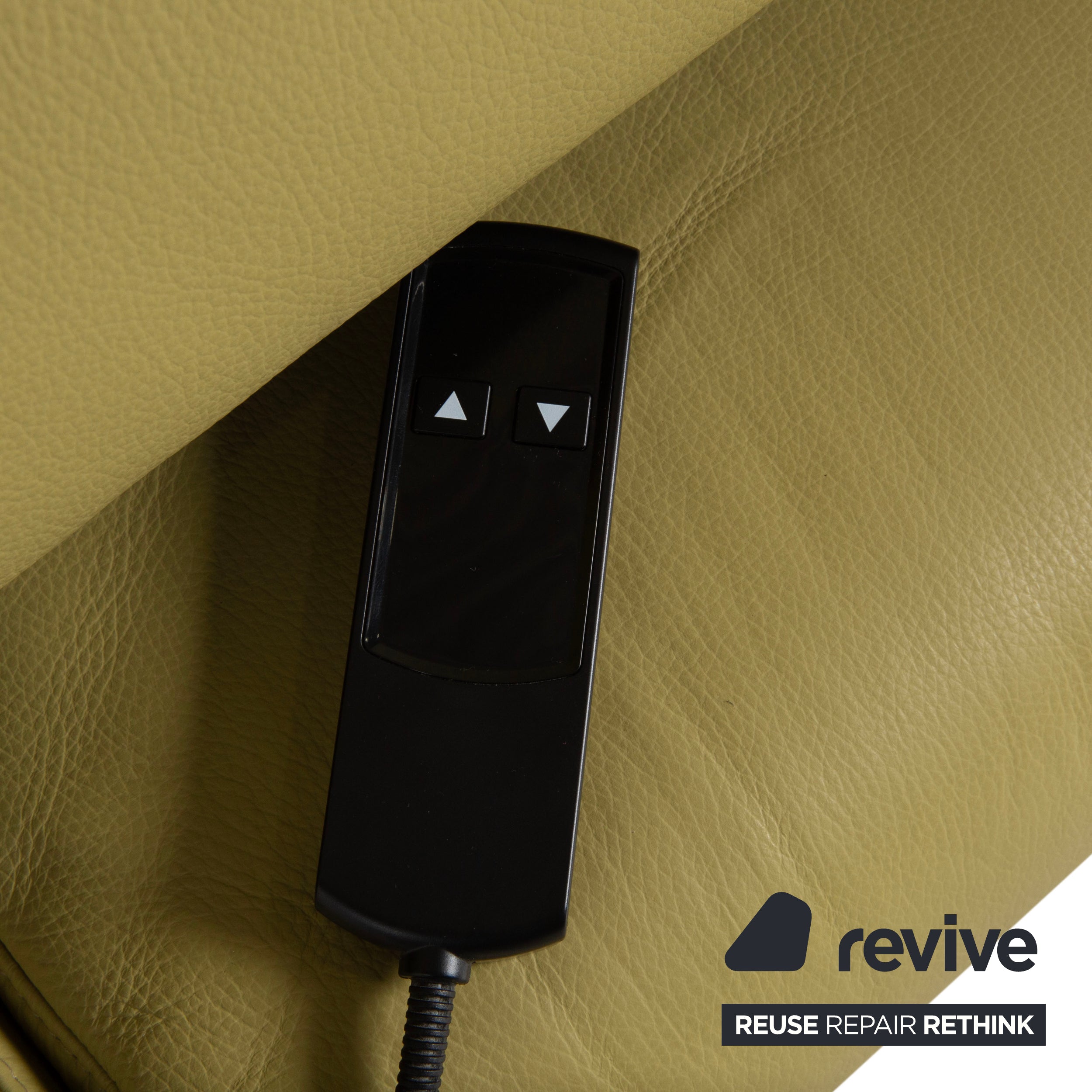 Ewald Schillig Brand Face Leather Corner Sofa Green Electric Function Sofa Couch