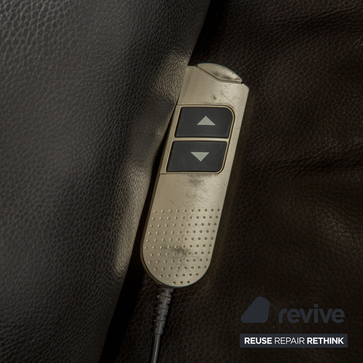 Ewald Schillig Brand Face Leder Ecksofa Schwarz elektrische Funktion Récamière rechts Sofa Couch