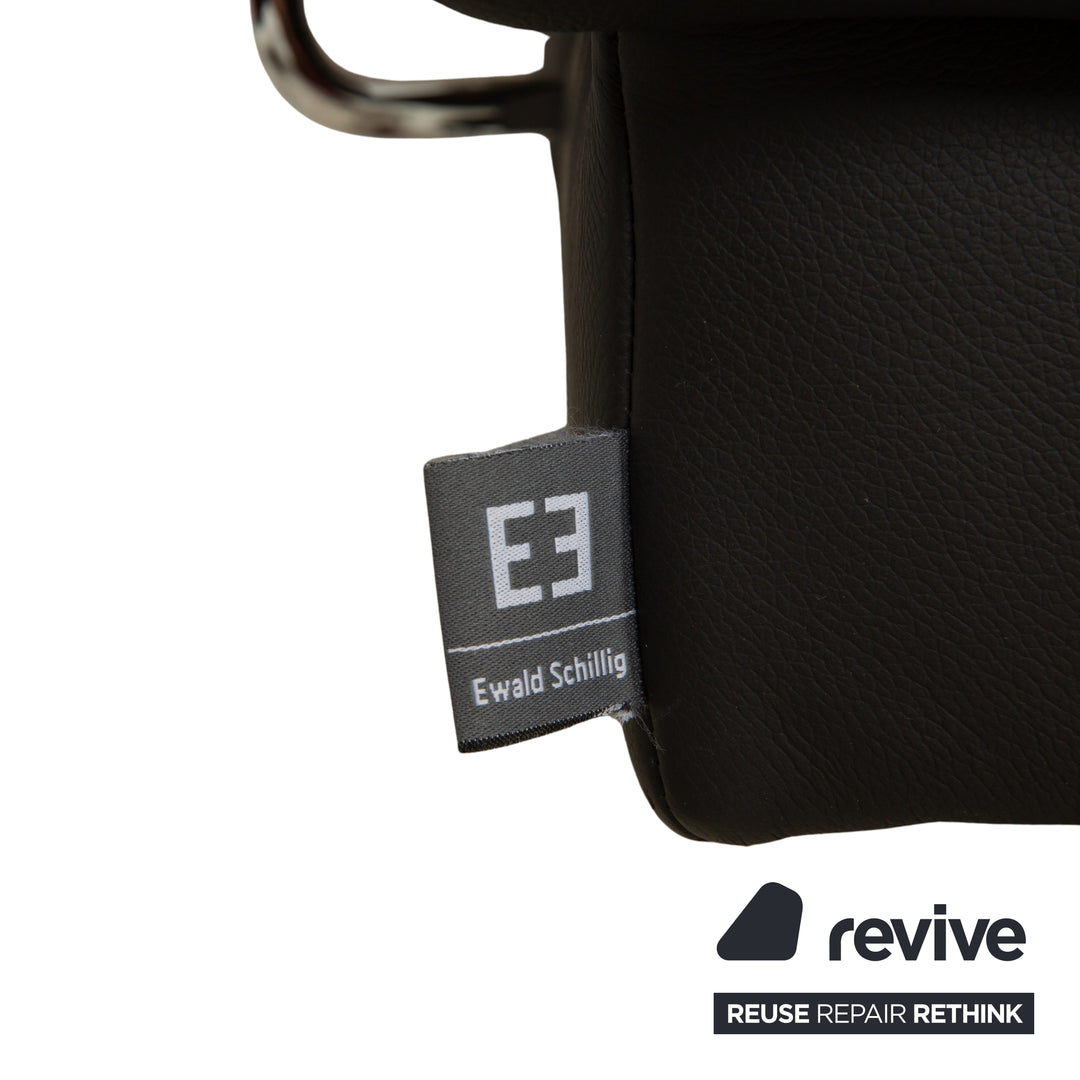 Ewald Schillig Brand Face Leder Ecksofa Schwarz elektrische Funktion Recamiere rechts Sofa Couch