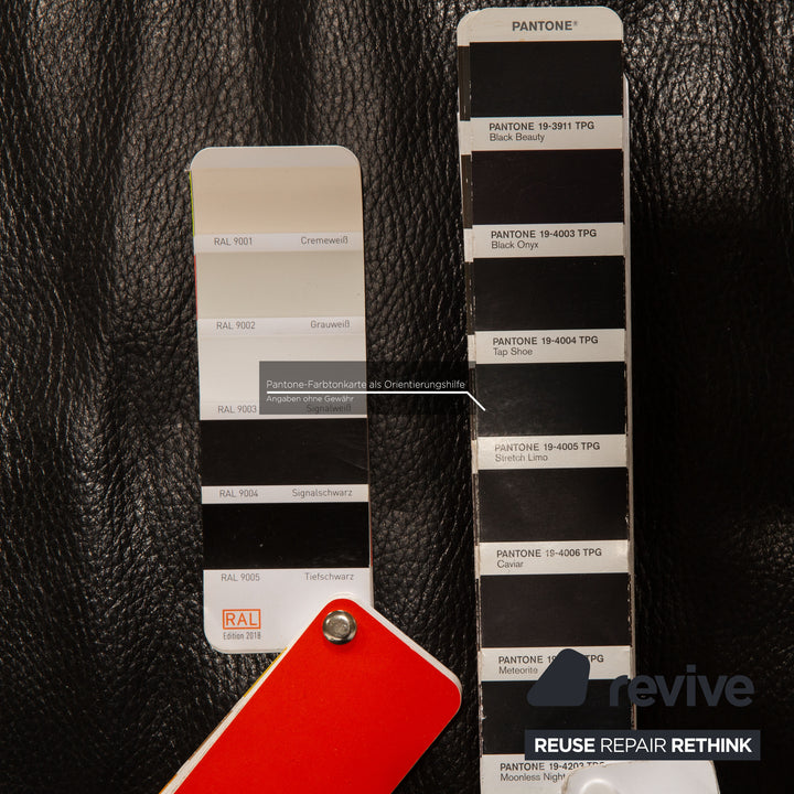 Ewald Schillig Brand Face Leder Ecksofa Schwarz Recamiere Links elektrische Funktion