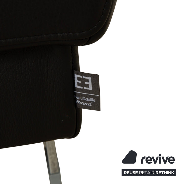Ewald Schillig Brand Face Leder Ecksofa Schwarz Sofa Couch