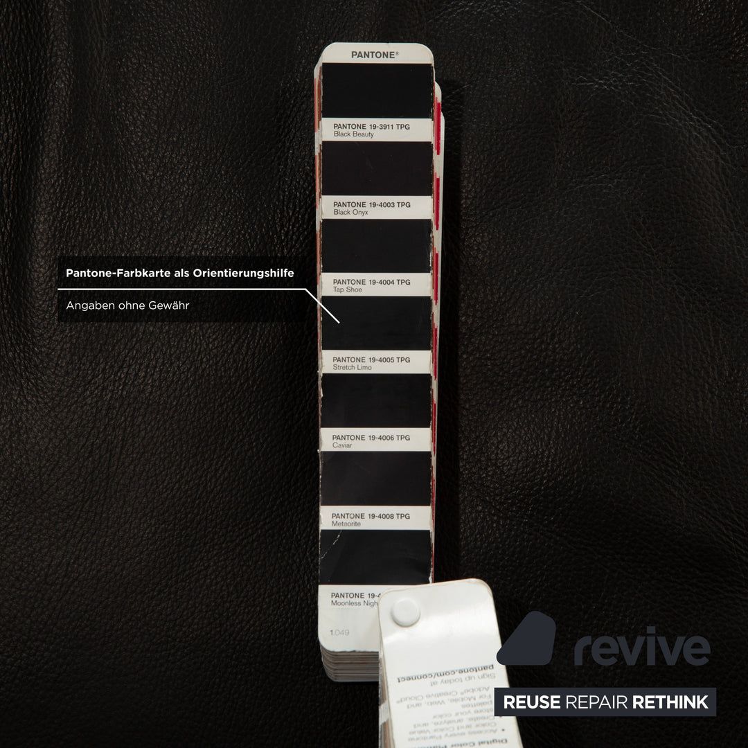 Ewald Schillig Brand Face Leather Corner Sofa Black Sofa Couch