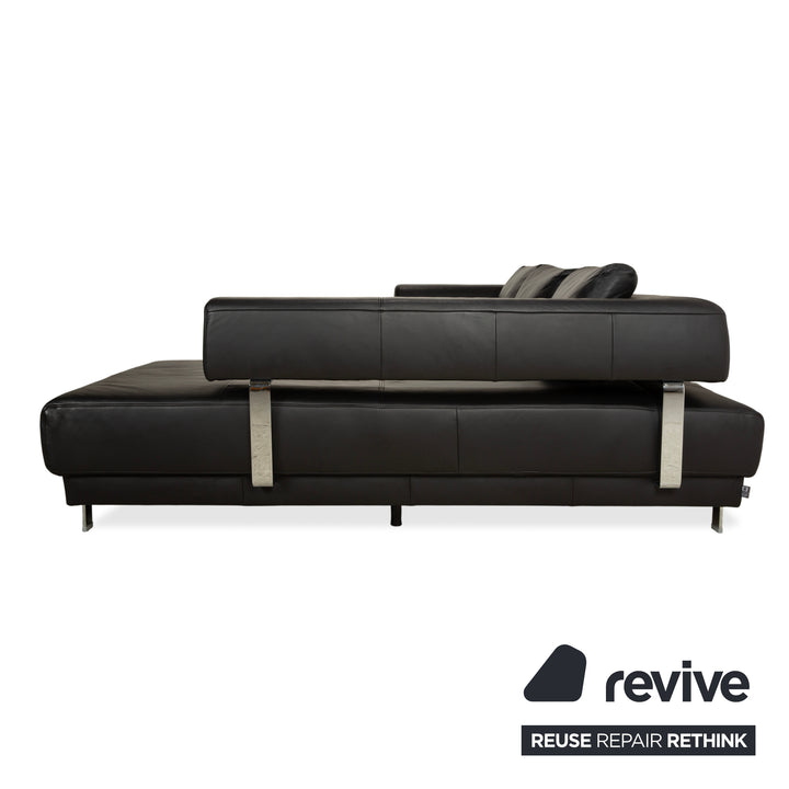 Ewald Schillig Brand Face Leder Ecksofa Schwarz Sofa Couch