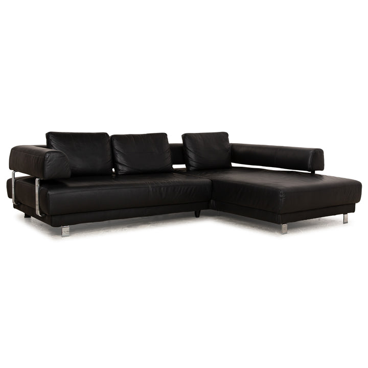 Ewald Schillig Brand Face Leder Ecksofa Schwarz Sofa Couch