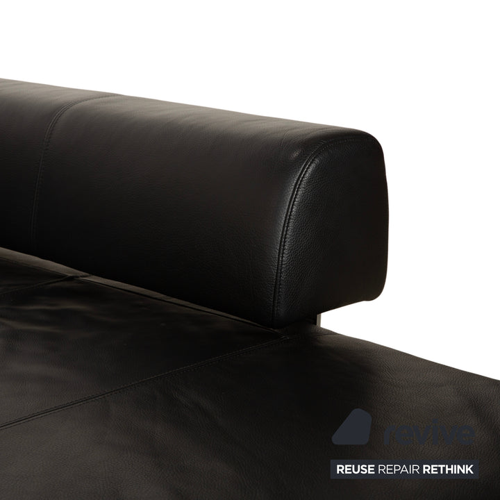 Ewald Schillig Brand Face Leder Ecksofa Schwarz Sofa Couch