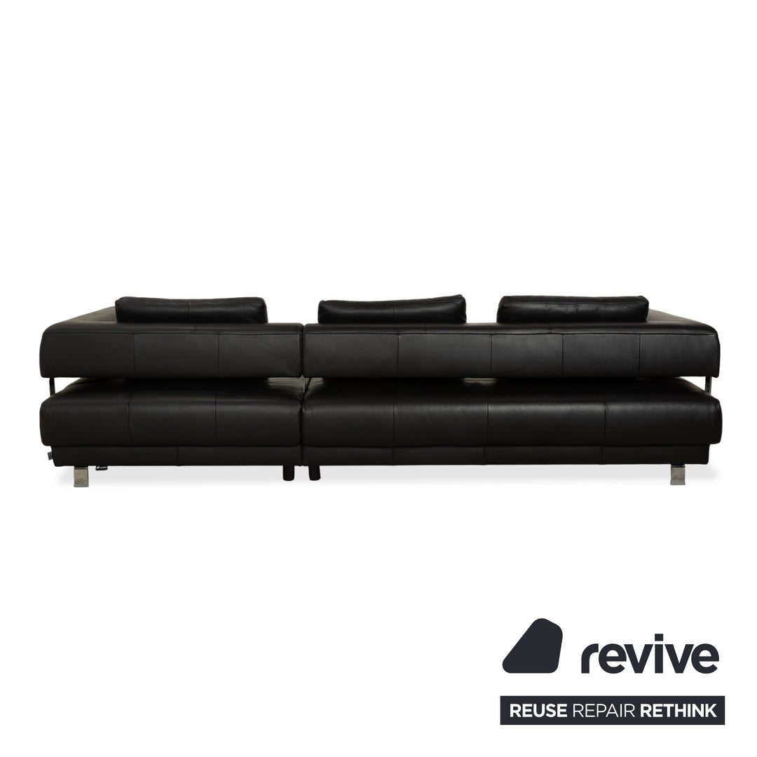 Ewald Schillig Brand Face Leder Ecksofa Schwarz Sofa Couch