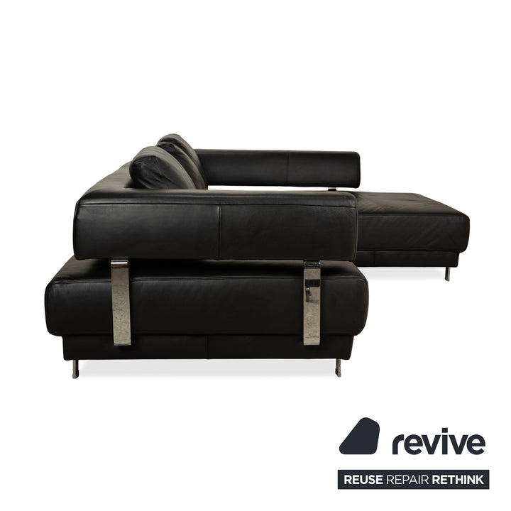 Ewald Schillig Brand Face Leder Ecksofa Schwarz Sofa Couch