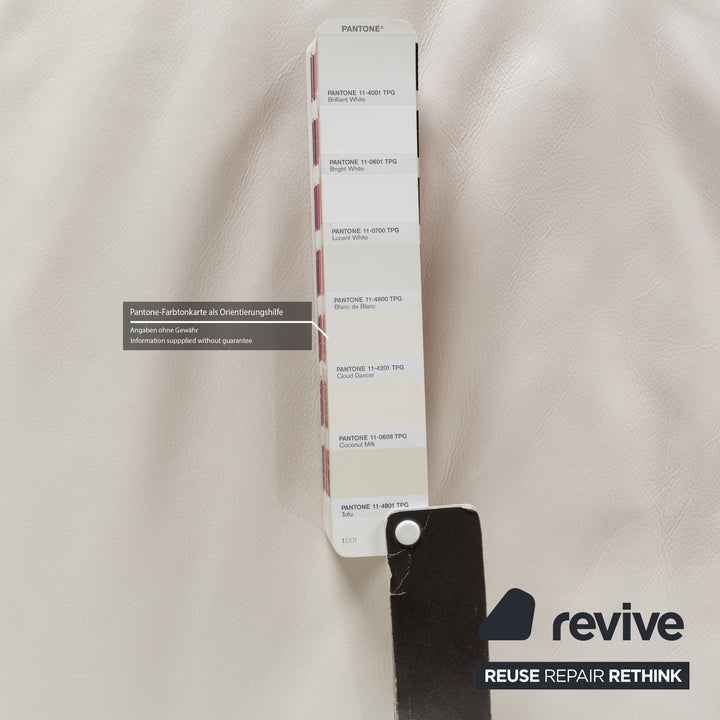 Ewald Schillig Brand Face Leder Ecksofa Weiß Creme elektrische Funktion Recamiere links Sofa Couch