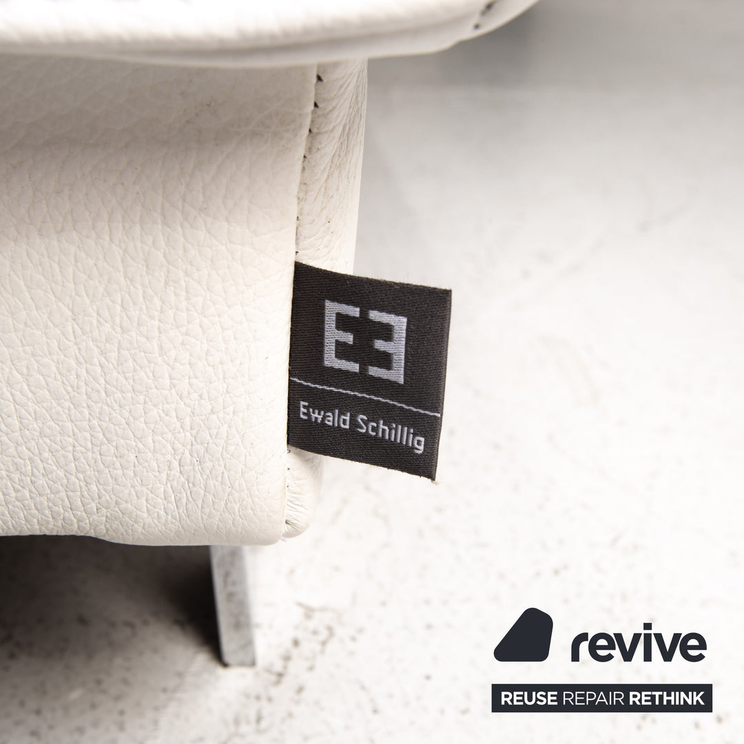 Ewald Schillig Brand Face Leder Ecksofa Weiß Sofa Couch #13437