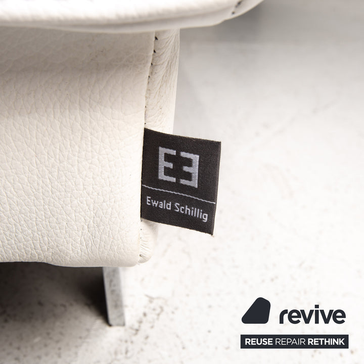 Ewald Schillig Brand Face Leder Ecksofa Weiß Sofa Couch #13437