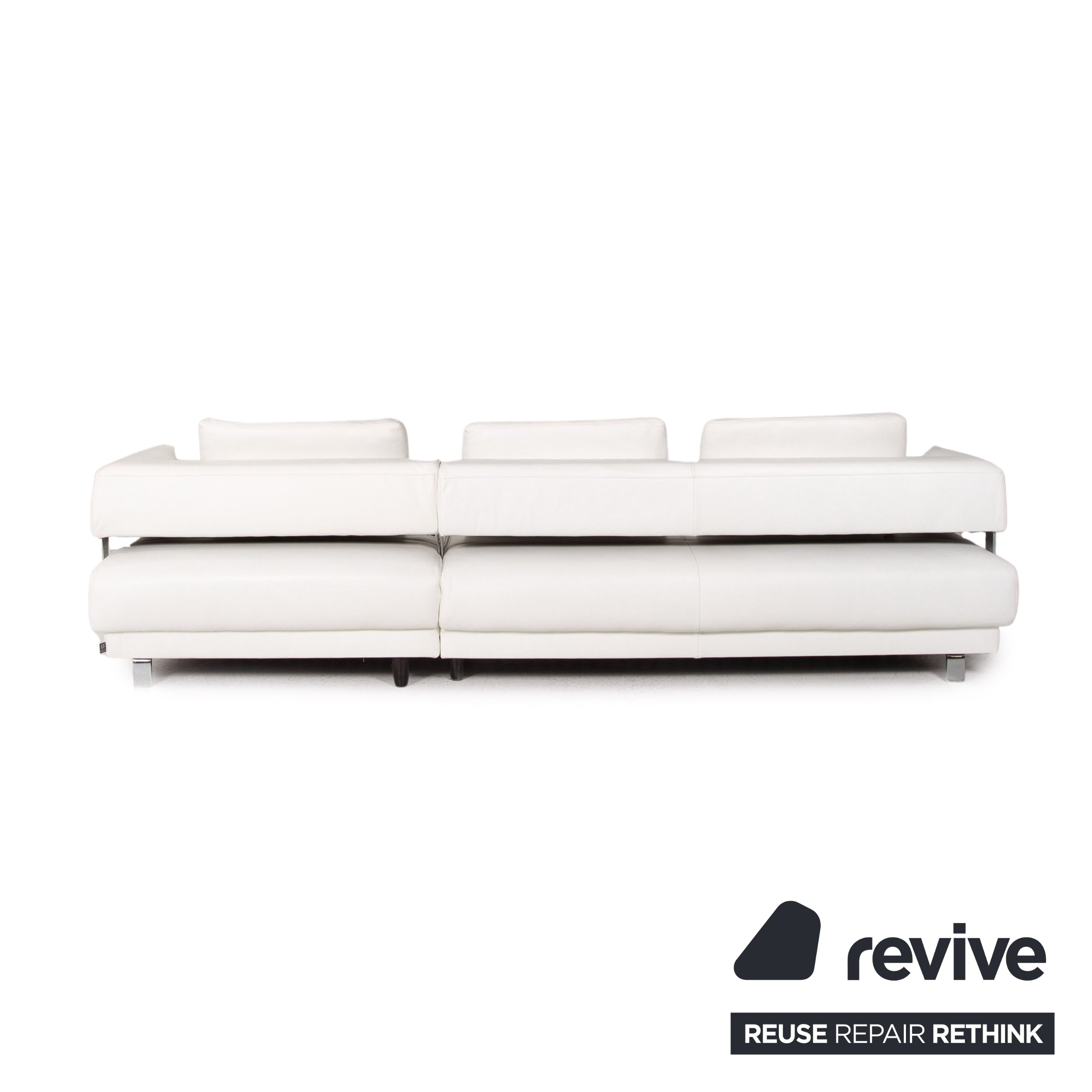 Ewald Schillig Brand Face Leder Ecksofa Weiß Sofa Couch #13437