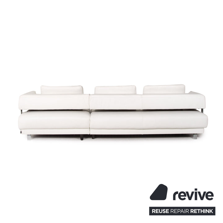 Ewald Schillig Brand Face Leder Ecksofa Weiß Sofa Couch #13437