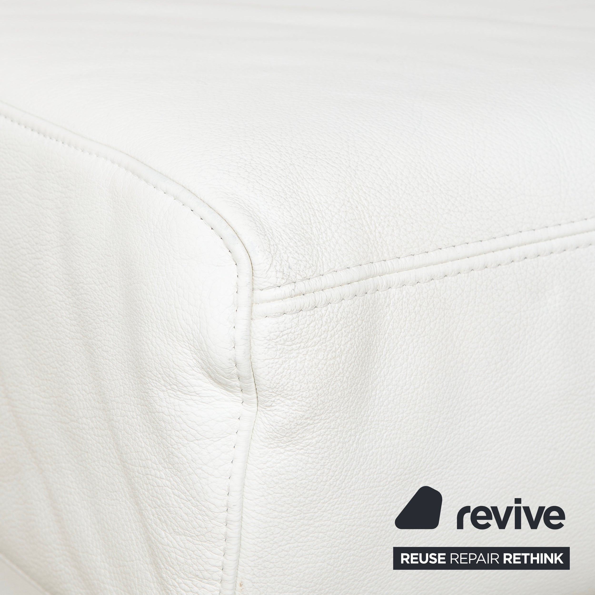 Ewald Schillig Brand Face Leder Ecksofa Weiß Sofa Couch